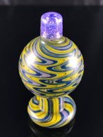 Yellow and Purple WigWag with Metallic accents - Bubble Cap