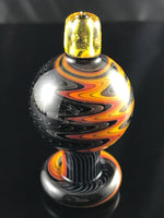 30mm - Black Fire with Metallic Accent & Terp Tip - Bubble Cap