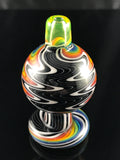 Rainbow / B&W WigWag with Braided Handle - Bubble Cap